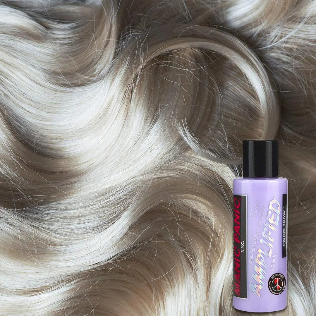 MANIC PANIC Virgin Snow Blonde Toner - Amplified - Semi-Permanent Blue-Tinted Hair Color for Blondes (4oz) - view 2