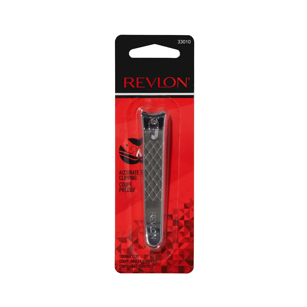 Revlon Toenail Clipper With File, Alloy Steel Curved Blade, Silver (1 Count) - view 9