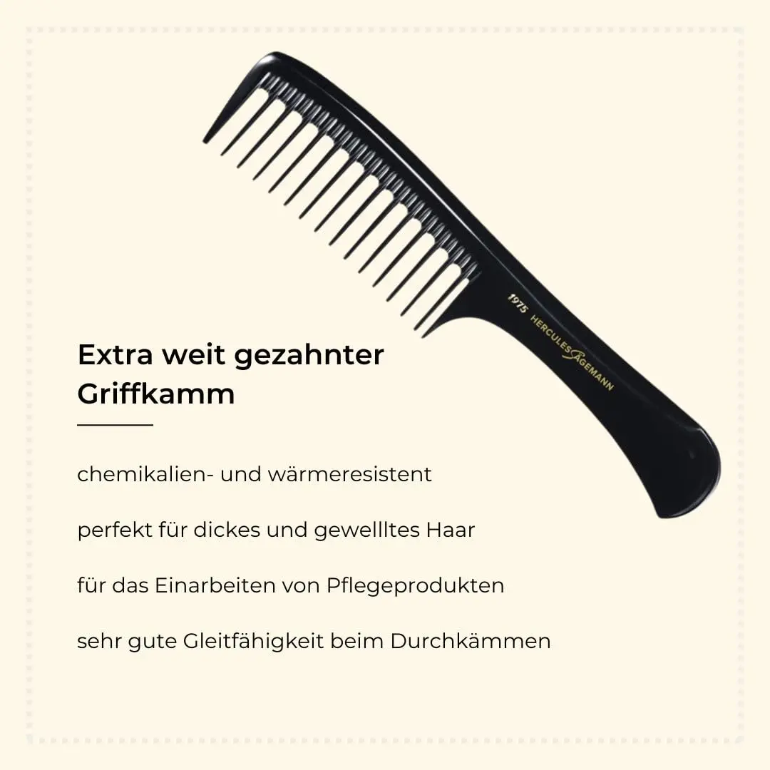 Hercules Sägemann Detangling Comb 23 cm (9.06 in) | Seamless Glide for All Hair Types - view 2