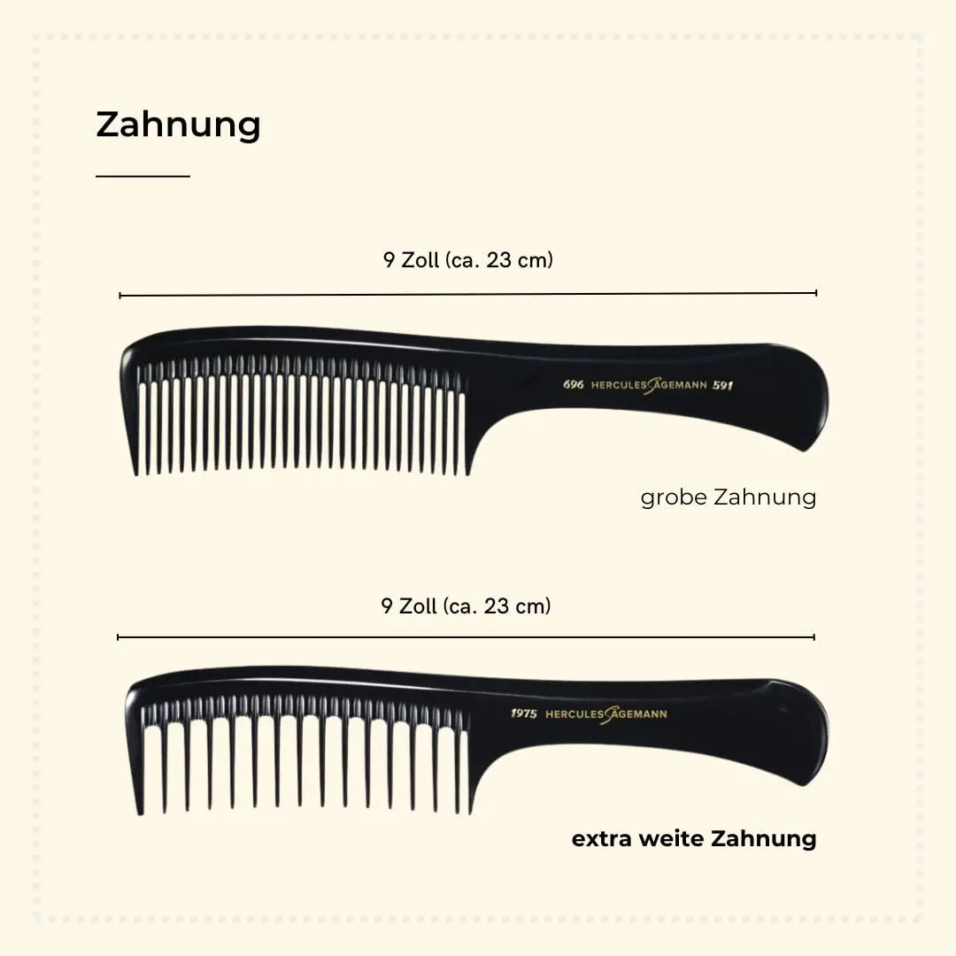Hercules Sägemann Detangling Comb 23 cm (9.06 in) | Seamless Glide for All Hair Types - view 4