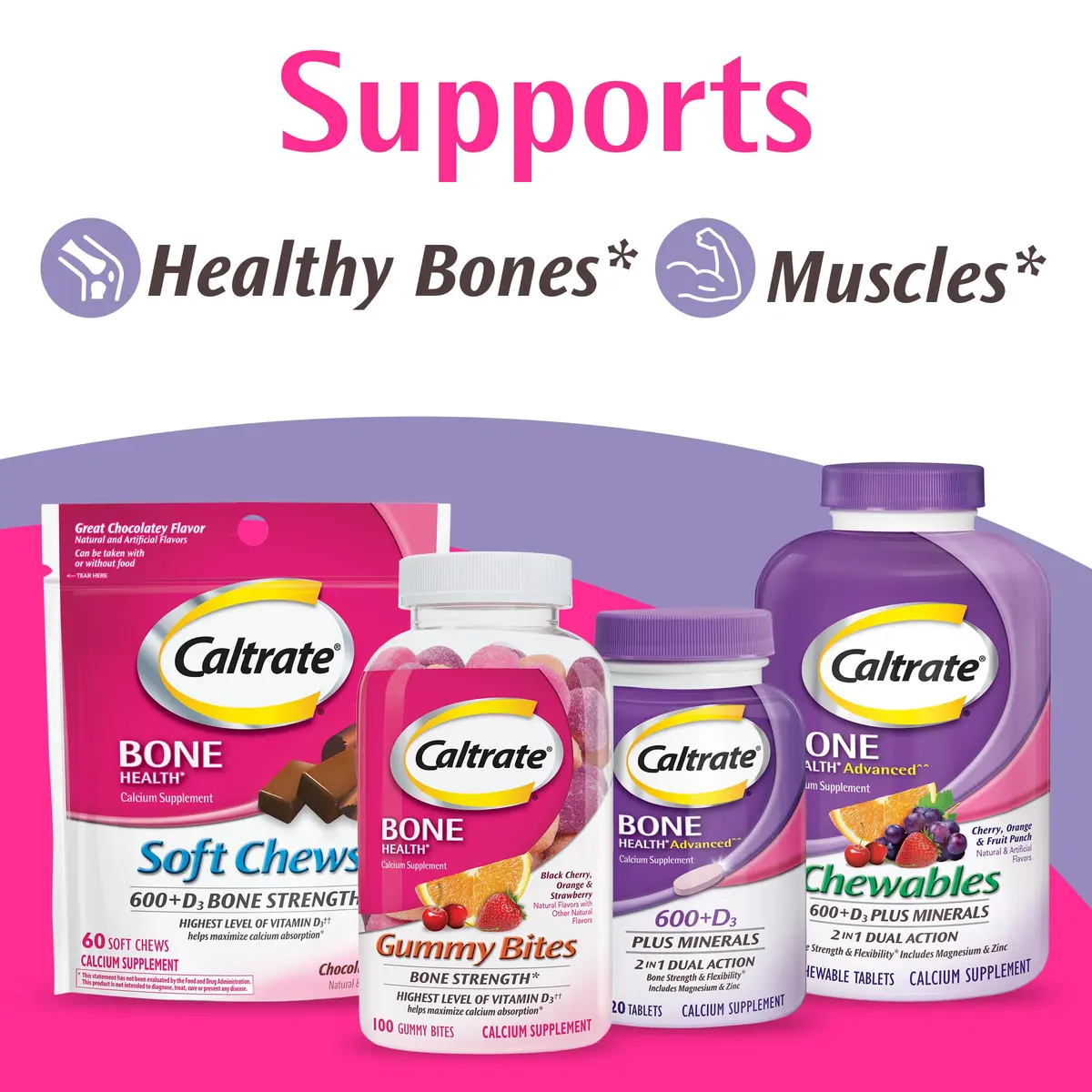 Caltrate 600 Plus D3 Plus Minerals Calcium and Vitamin D Supplement Tablets 120 Count | Bone Health and Mineral Supplement for Adults - view 7