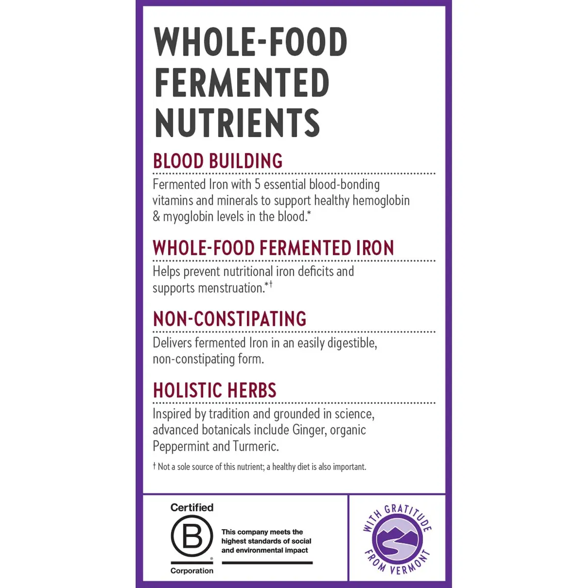 New Chapter Fermented Iron Complex, 60 Count | Whole-Food Fermented Iron for Absorption & Blood Support - view 9
