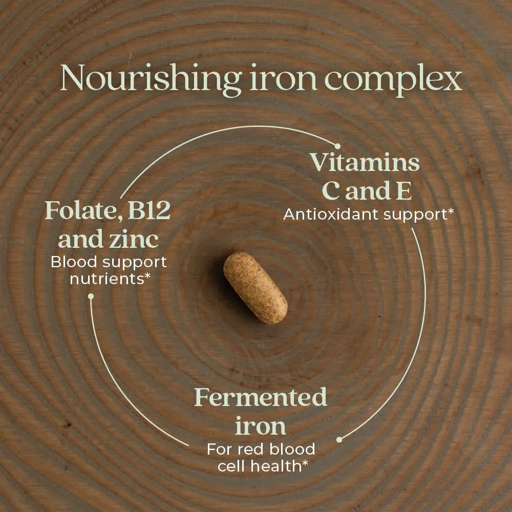 New Chapter Fermented Iron Complex, 60 Count | Whole-Food Fermented Iron for Absorption & Blood Support - view 3