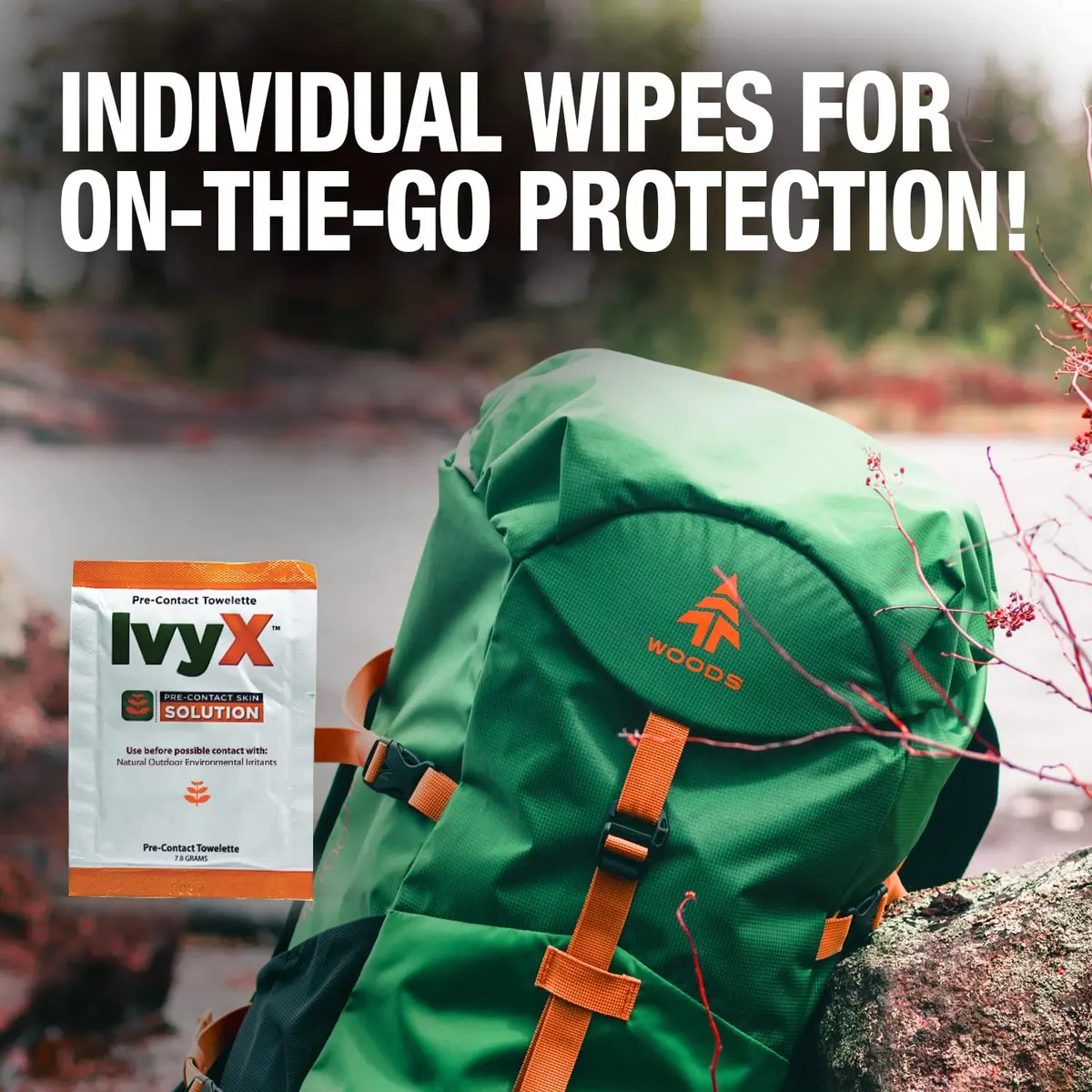 CoreTex Ivy X Pre-Contact Poison Ivy Wipes - Pack of 25 | Quick Dry & Chalk-Free Formula for Poison Oak & Sumac Oils - view 8