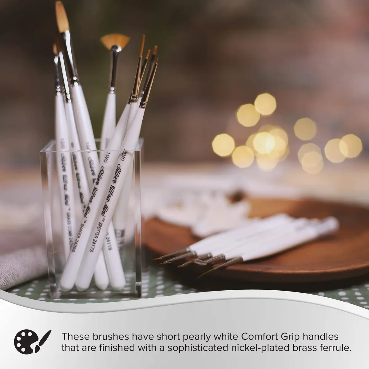 Silver Brush Limited Ultra Mini Tight Spot Paintbrush Set, 3pc | Fine Detail Control for Artists - view 6
