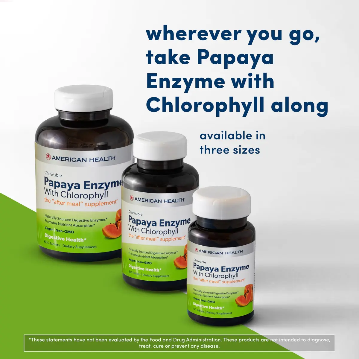 American Health Papaya Enzyme w/Chlorophyll Chewable Tablets 100ct | Digestive Support & Breath Freshening - view 6
