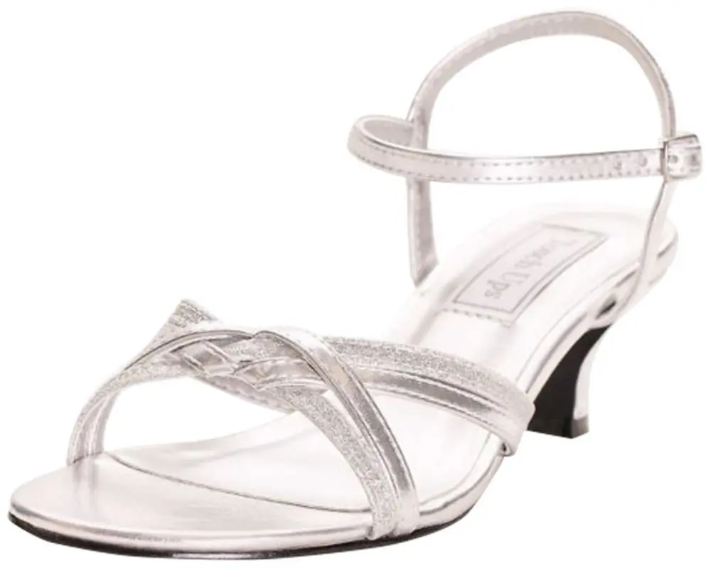 Touch Ups Melanie Dress Sandal Silver 5 M US | Elegant Heeled Sandal for Women - main product image
