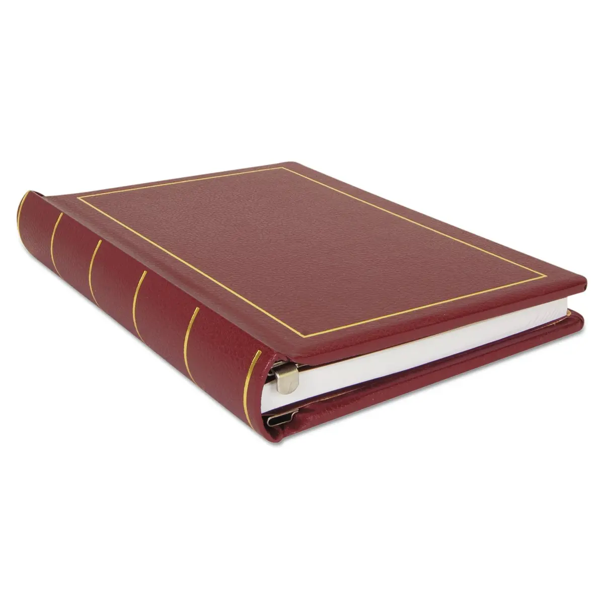 Wilson Jones Corporate Minute Book, Letter Size 8.5 x 11 Inches, 125 Pages/250 Sides, Red | Confidential Record Keeper - view 4