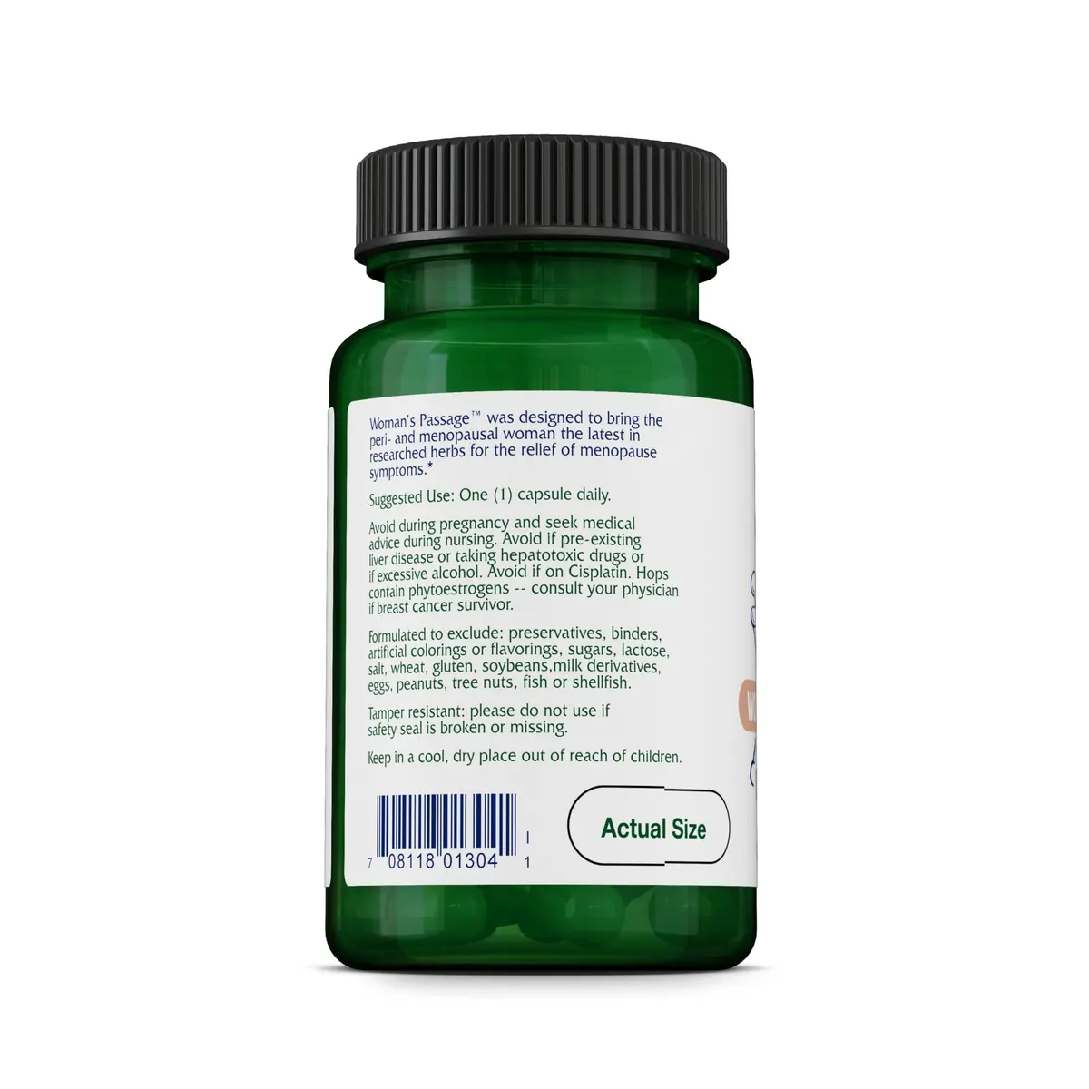 Vitanica Woman's Passage Menopause Support Vegan 30 Capsules | Hot Flash & Night Sweat Relief - view 3