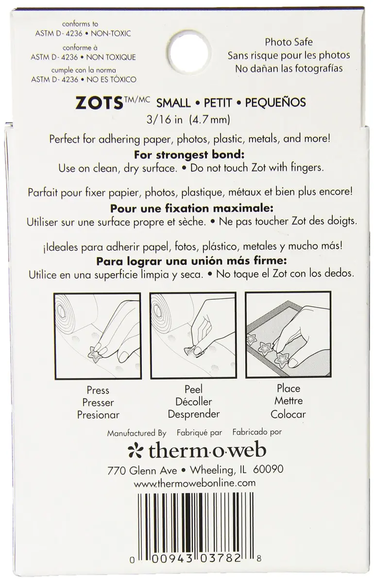 iCraft Zots Clear Adhesive Dots Small 300-Pack | Repositionable Craft Glue Dots - view 2