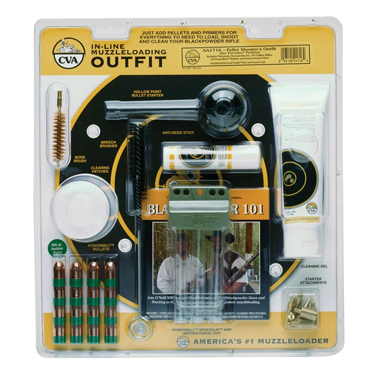 CVA Black Gun Cleaning Kit 0.50 Caliber | Complete Gunsmithing Accessory Set with USA Sourcing - main product image