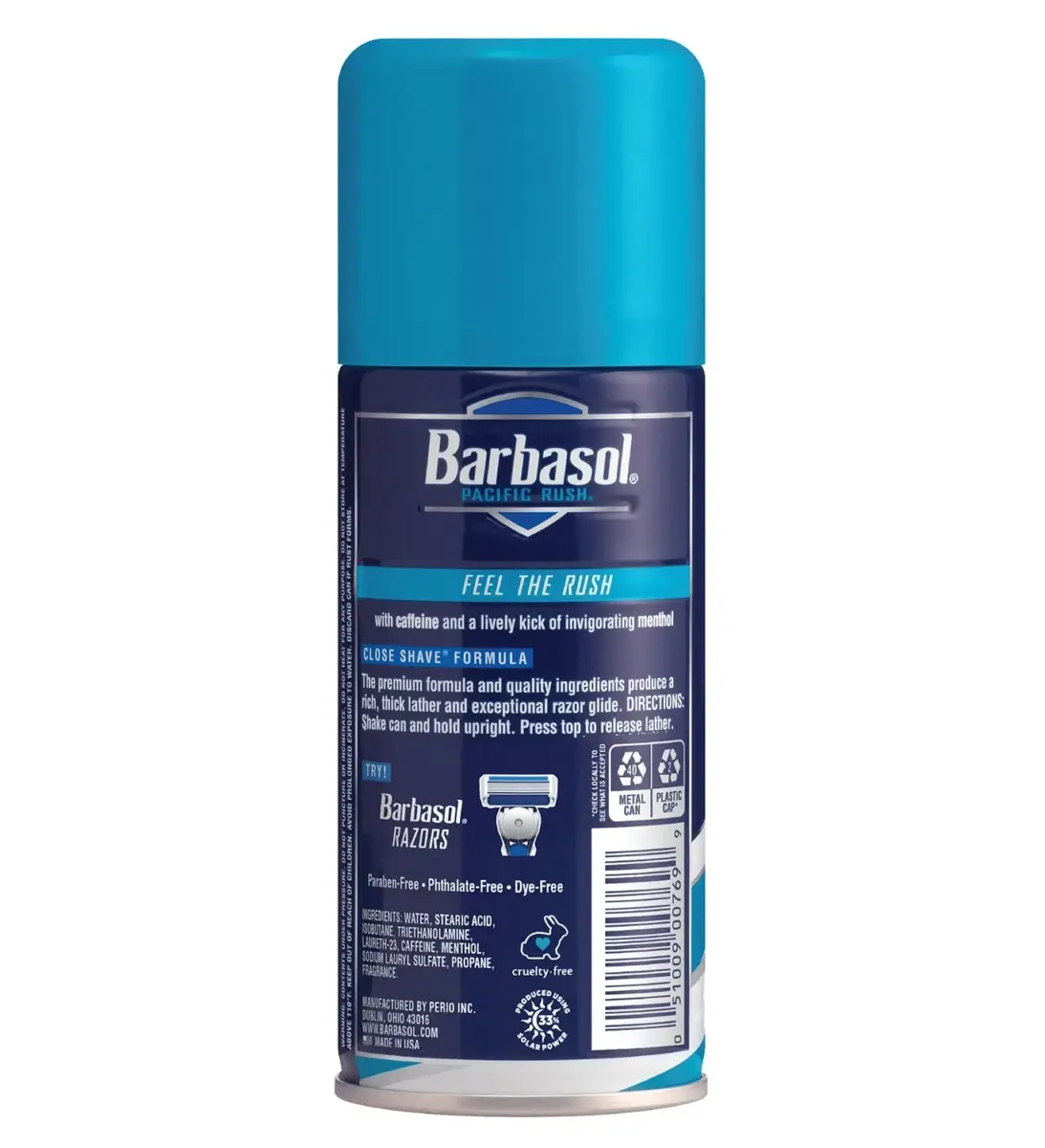 Barbasol Beard Buster Pacific Rush Shaving Cream 207ml (7oz) | Thick Lather for Close Shave - view 2