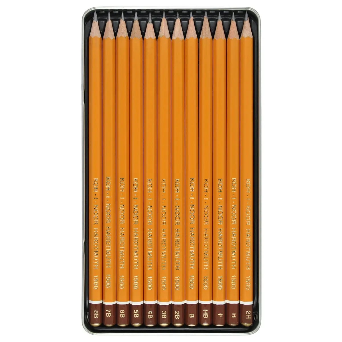 Koh-I-Noor Toison d'Or Graphite Pencil Artist Set, 8B-2H Degrees, 12 Pencils in Tin, 1 Each | Professional Drawing Tools - view 3