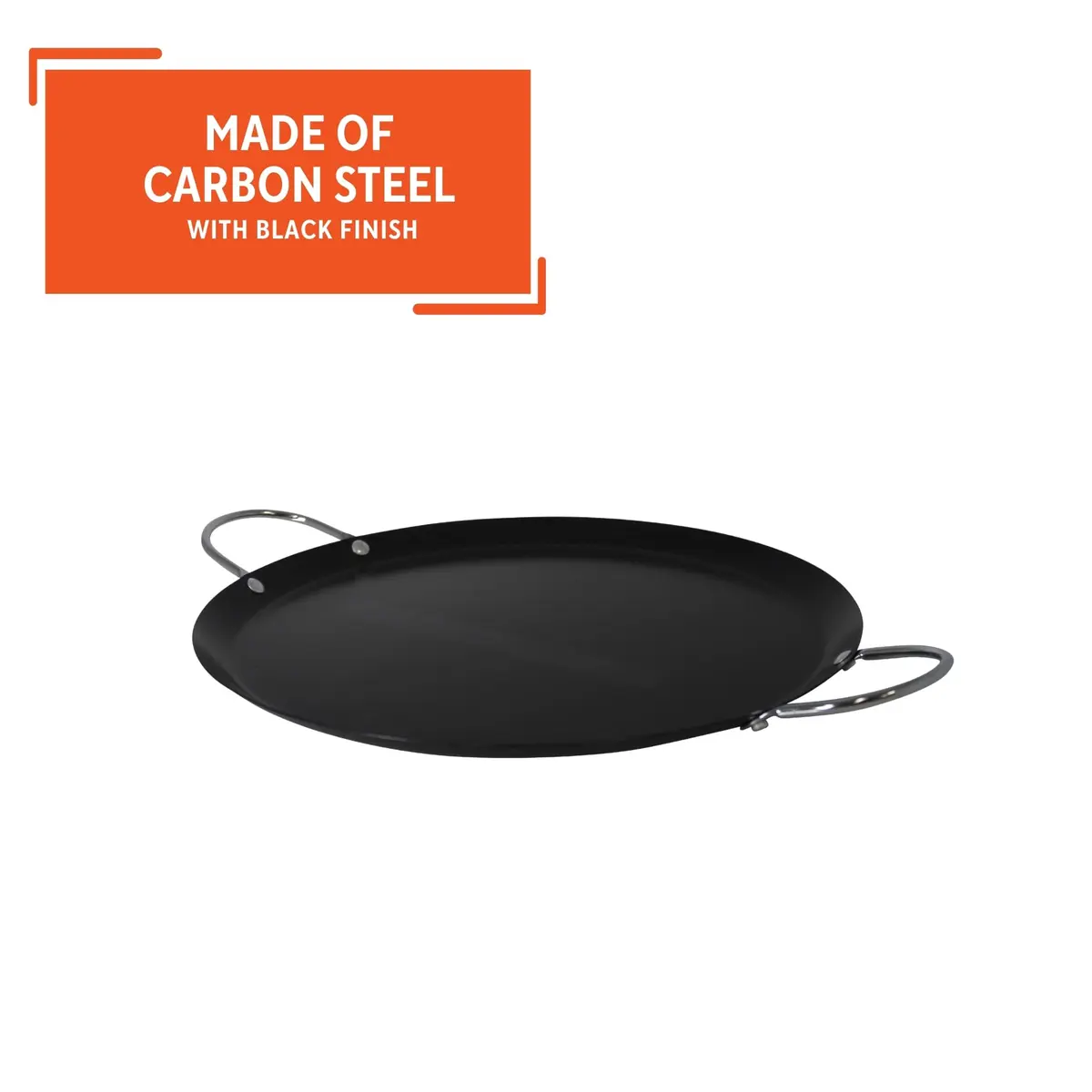 Imusa 11in Carbon Steel Nonstick Round Comal with Metal Handles | Versatile Kitchen Essential - view 6