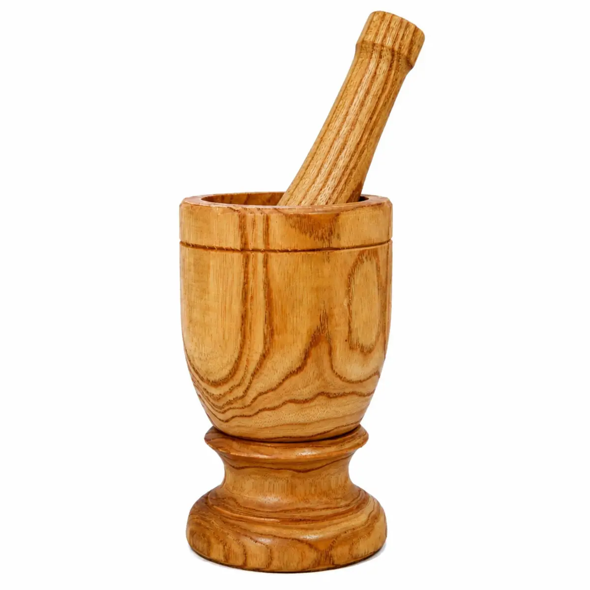 Imusa Small Wood Mortar & Pestle 3.5in | Handcrafted Kitchen Tool for Spices & Herbs - main product image