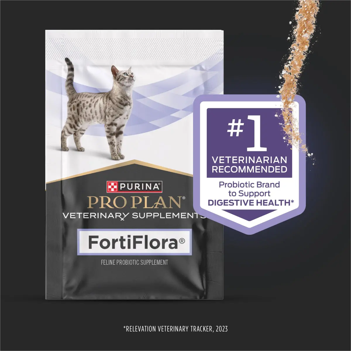 Pro Plan Veterinary Diets FortiFlora Cat Probiotic Powder Supplement 30 Count | Supports Digestive Health & Immune System - view 2