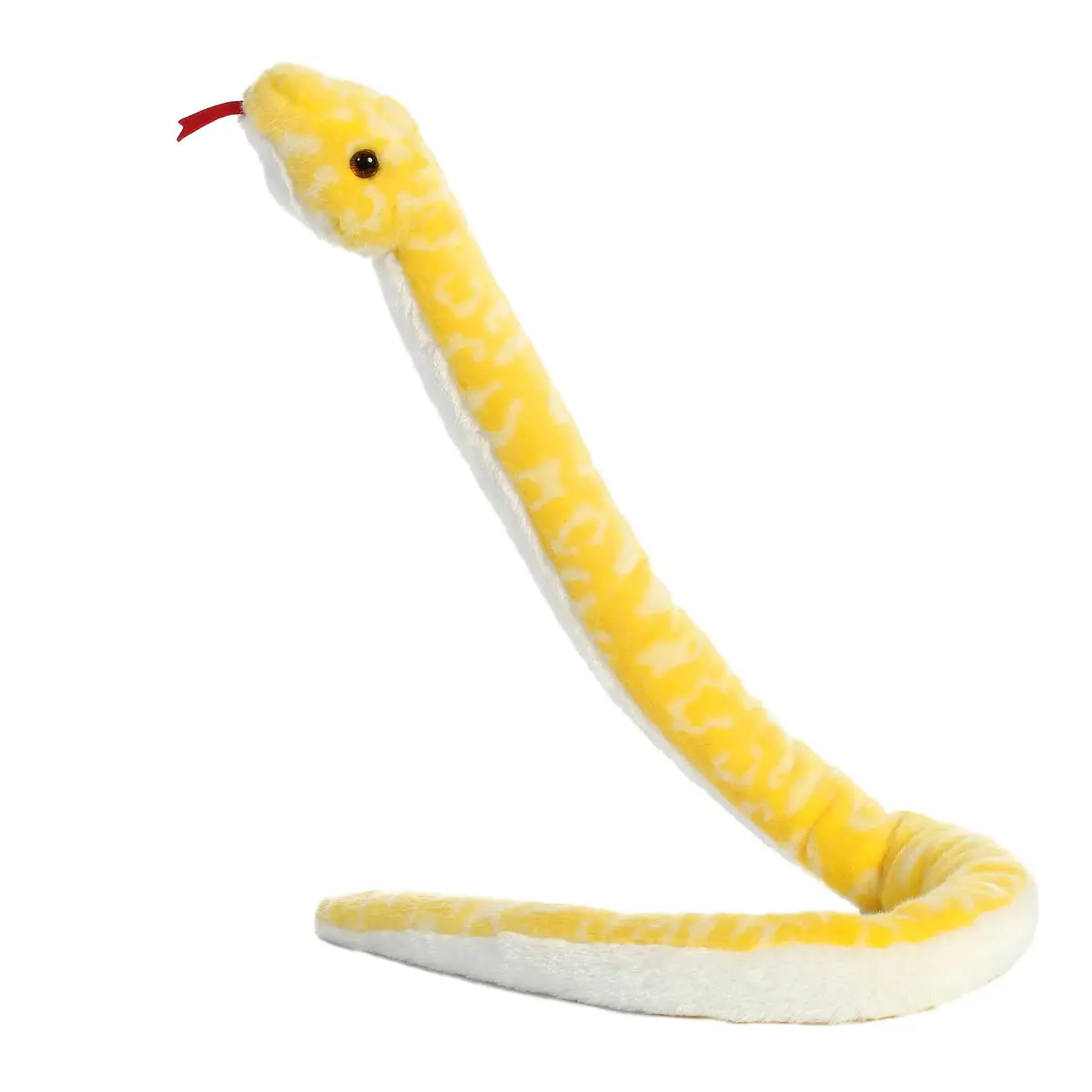 Aurora Snake 50" Albino Burmese Python Playful Stuffed Animal | Realistic Plush Toy for Kids & Collectors - main product image