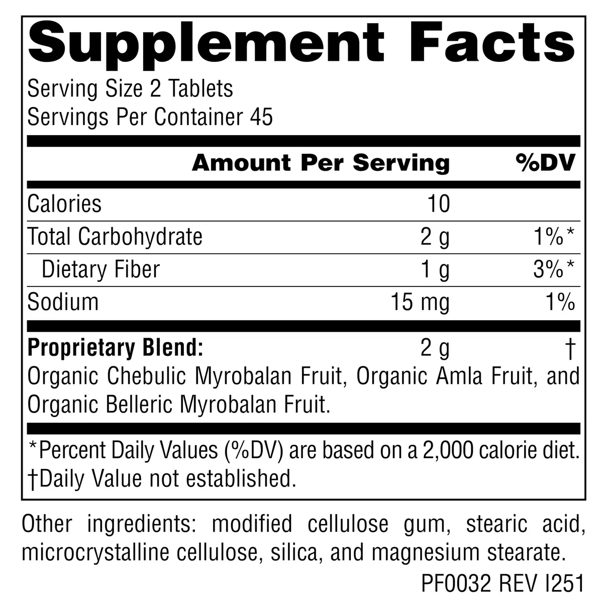 Planetary Herbals Triphala 90 Tablets | Ayurvedic Herbal Formula for Digestive Support - view 2