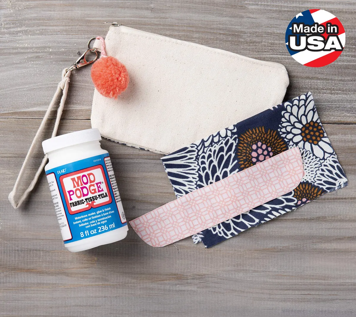 Mod Podge Fabric Glue & Sealer 8 oz | Clear, Gloss Finish, Machine Washable - view 2