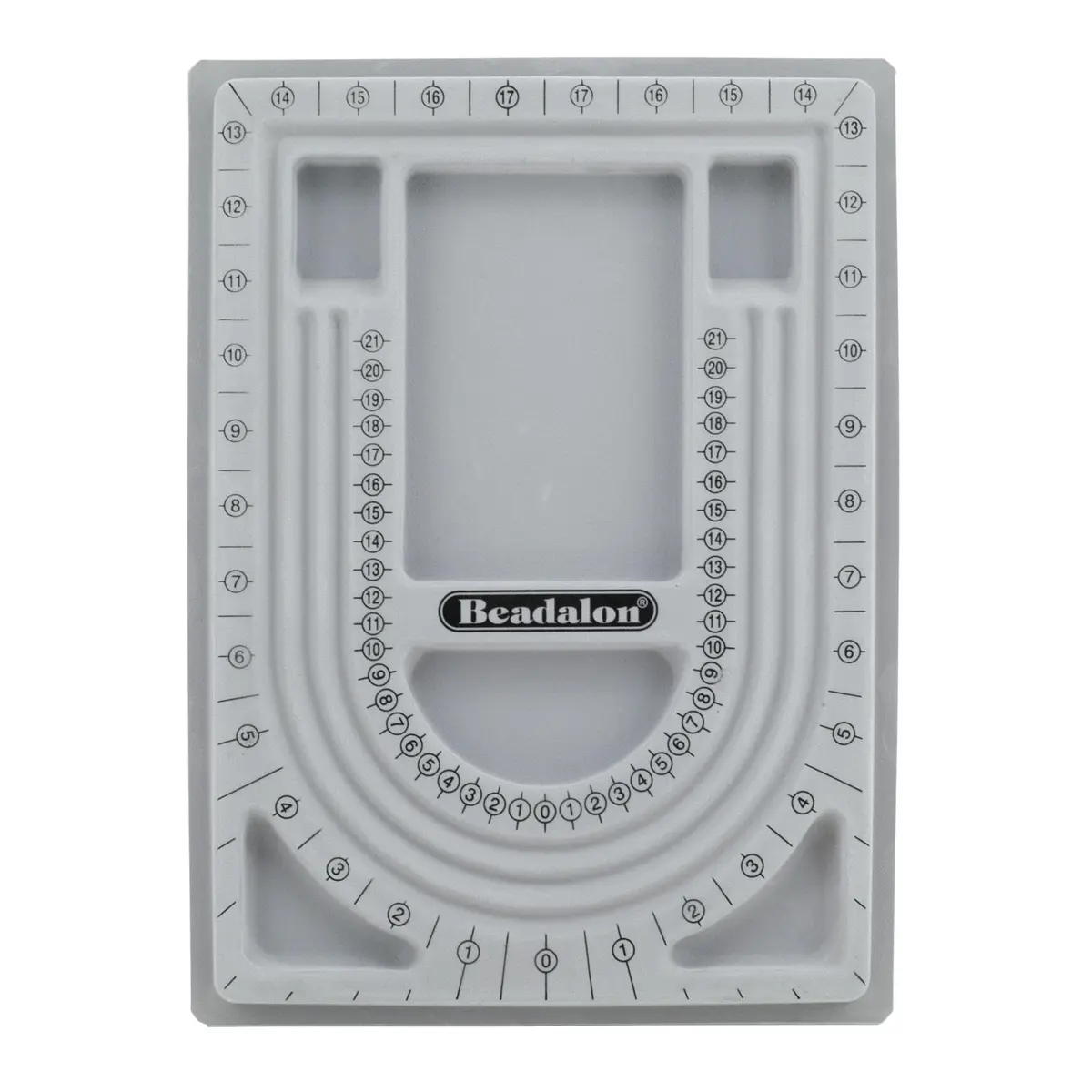 Beadalon U-Shape Bead Design Board with Storage Bins & Measurement Markings - 34 inch (86.4 cm) - main product image