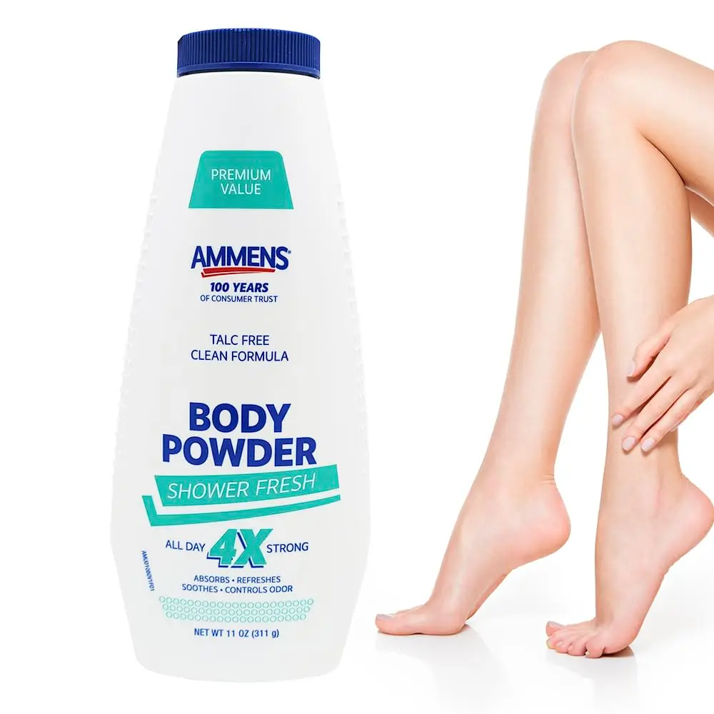 AMMENS Powder Shower Fresh 11 oz | Absorbs Moisture & Keeps Skin Dry All Day - view 6