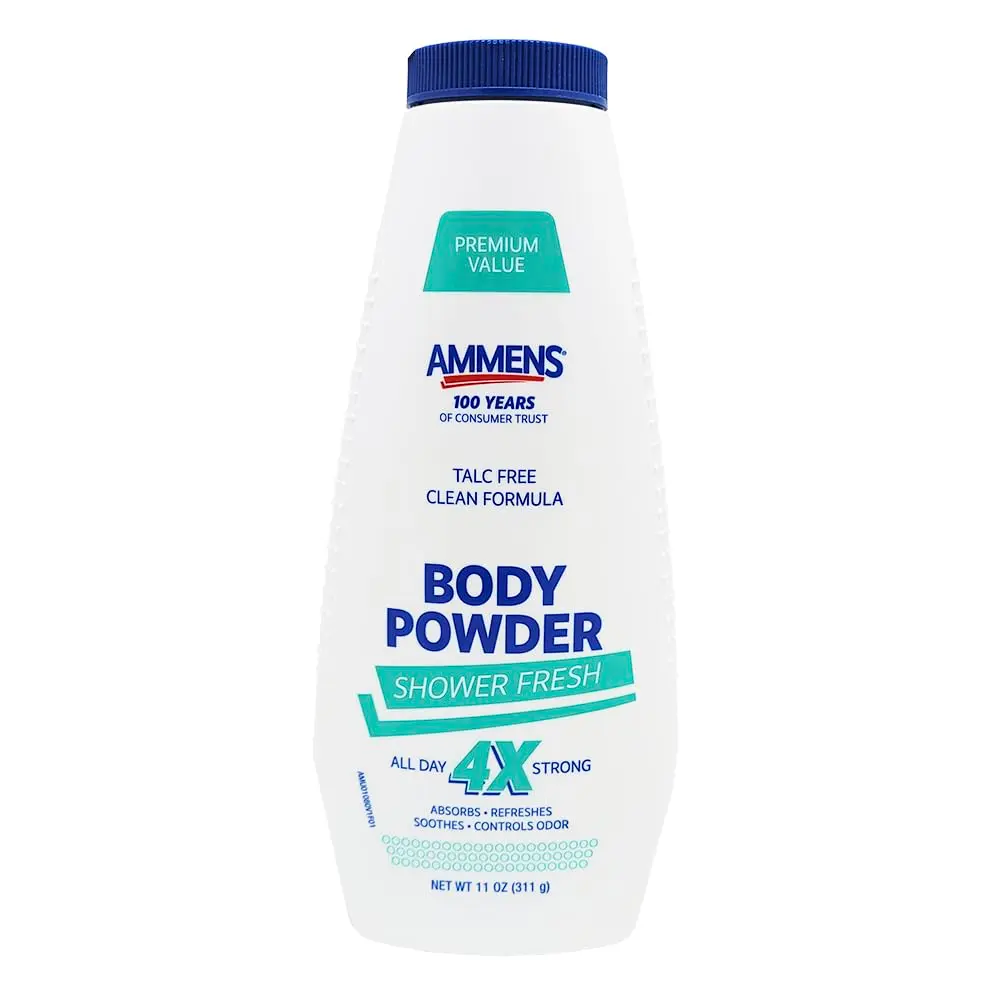 AMMENS Powder Shower Fresh 11 oz | Absorbs Moisture & Keeps Skin Dry All Day - view 2