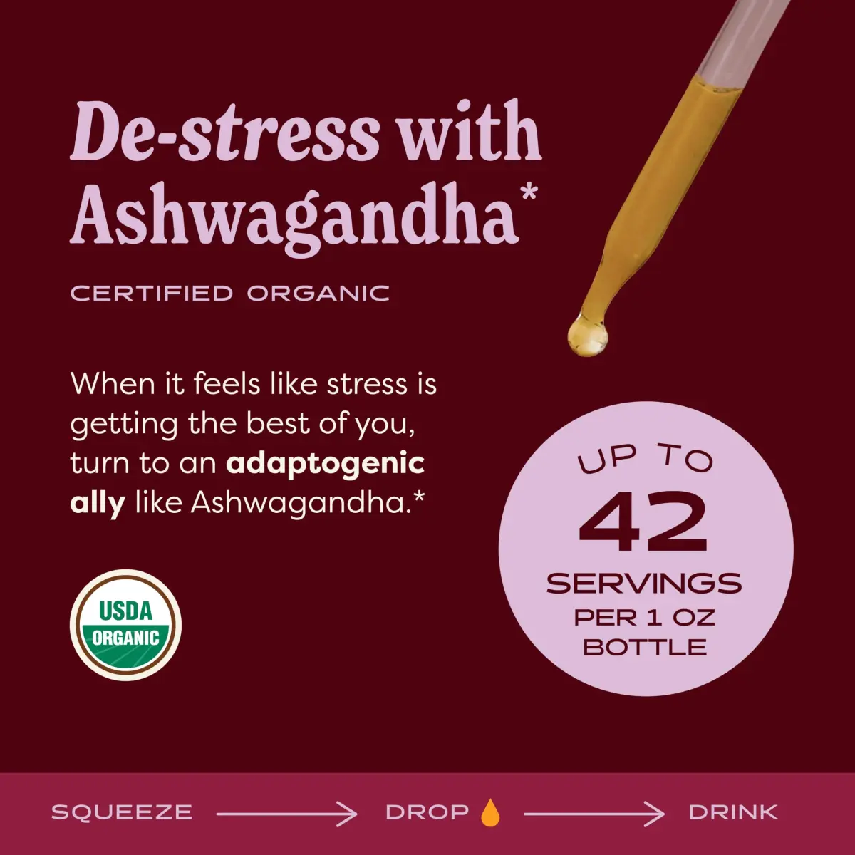 Herb Pharm Organic Ashwagandha Liquid Extract 30ml (1 Fl Oz) | Calming Ayurvedic Adaptogen for Stress Support - view 2