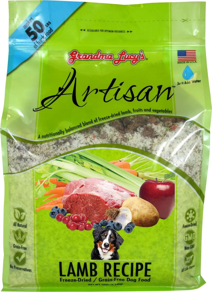 Grandma Lucy's Artisan Dog Food Grain Free Lamb 10Lb | Natural, Freeze-Dried, All Life Stages - main product image