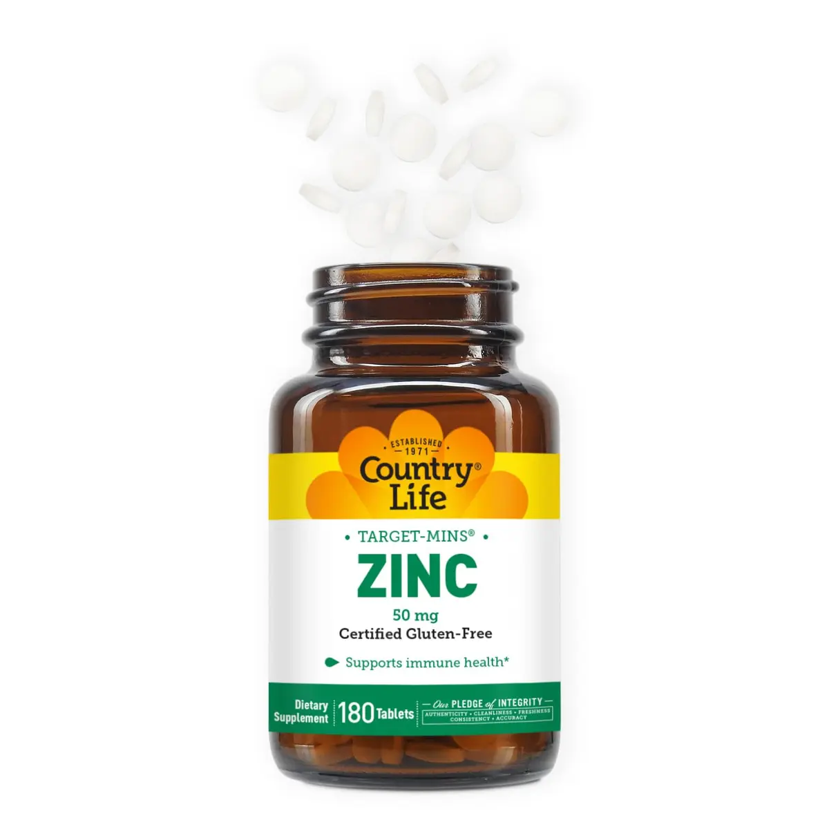 Country Life Target-Mins Zinc 50 mg 180 Tablets | Supports Immune & Protein Health - view 6