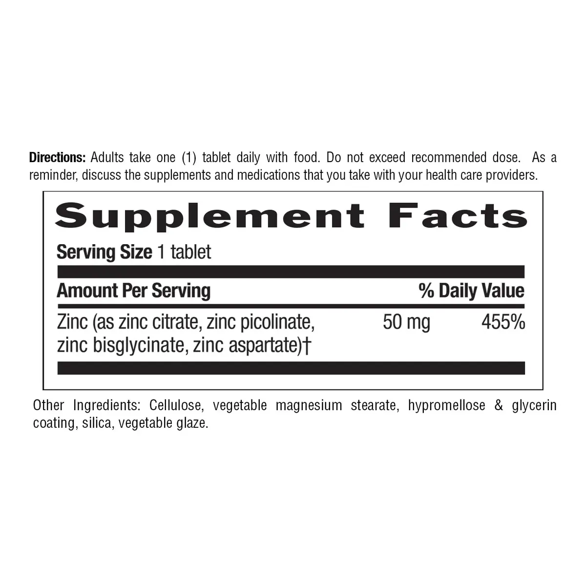 Country Life Target-Mins Zinc 50 mg 180 Tablets | Supports Immune & Protein Health - view 3