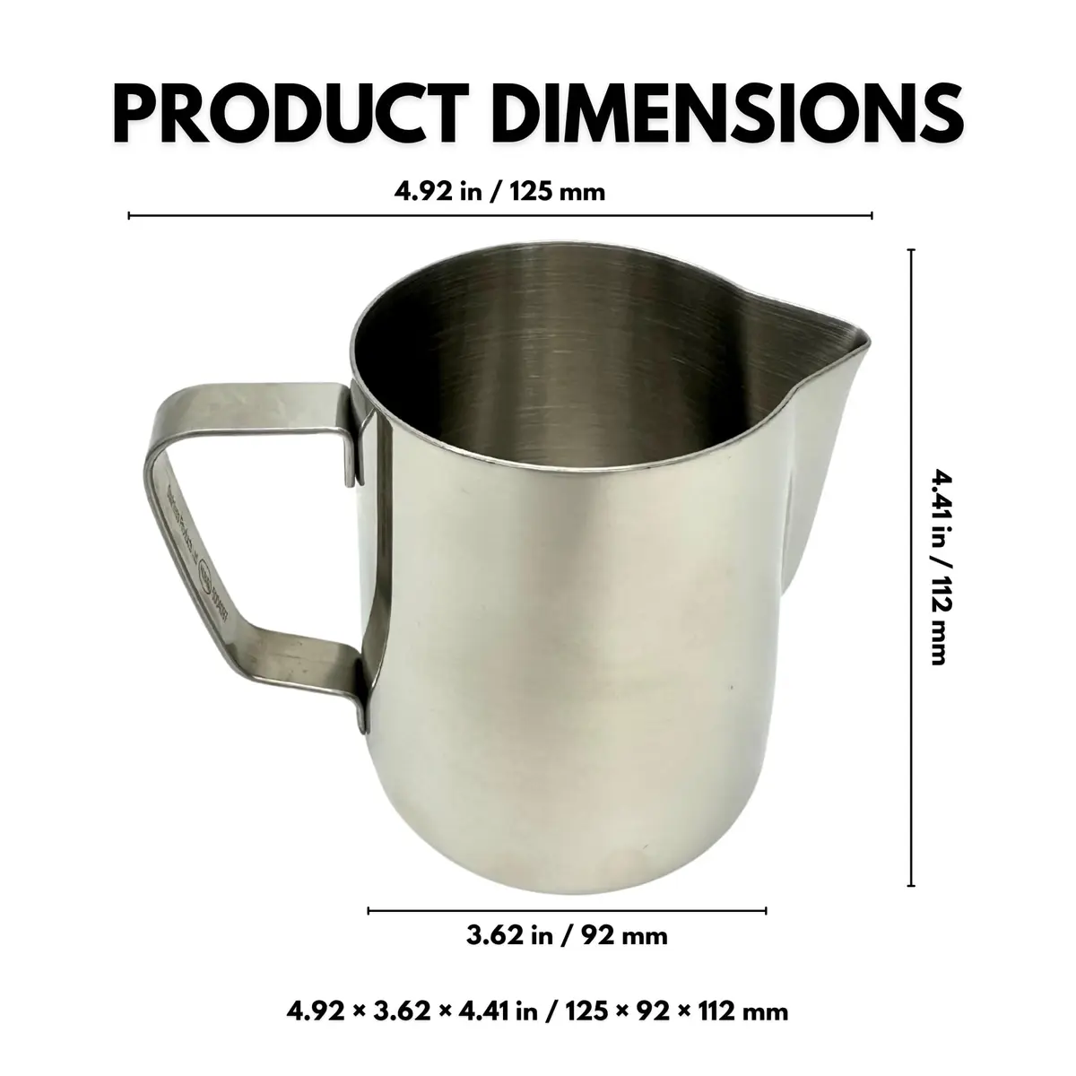 Rattleware 20oz Stainless Steel Latte Art Pitcher | Commercial-Grade Milk Frothing Tool - view 5