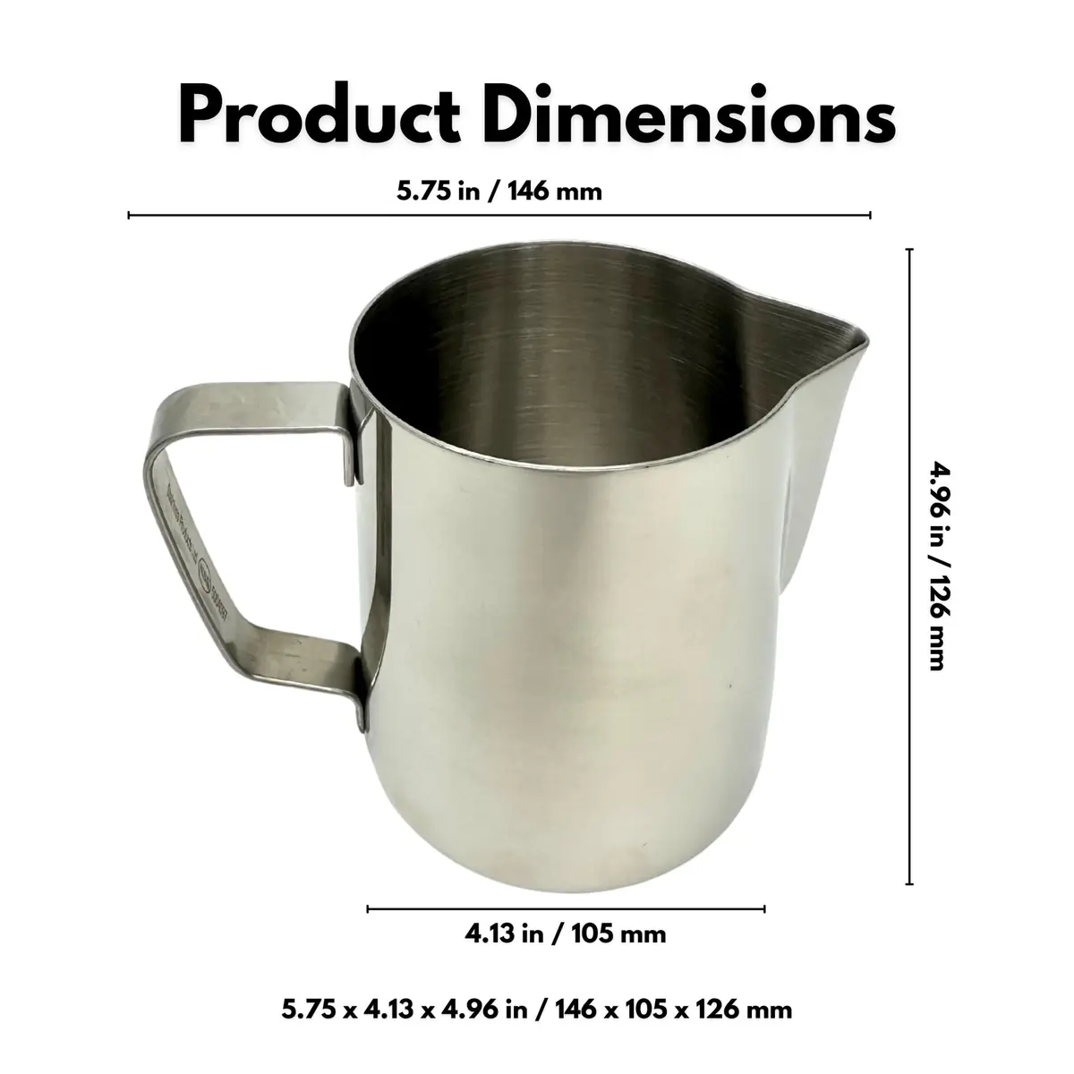 Rattleware 32oz Stainless Steel Latte Art Pitcher | Commercial Grade Milk Frothing Tool - view 5
