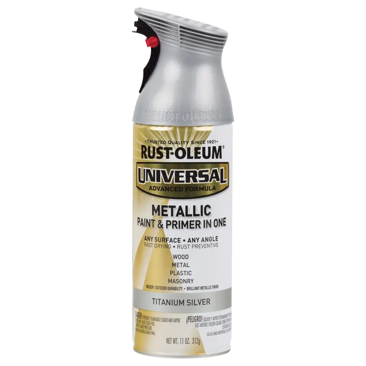 Rust-Oleum Universal All Surface Titanium Silver Metallic Spray Paint, 11 oz - main product image