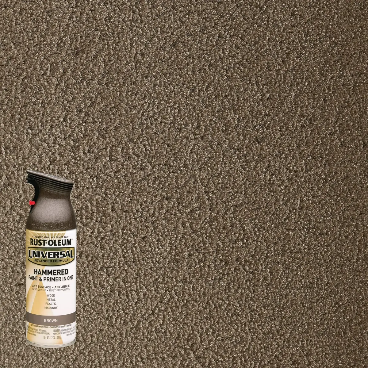 Rust-Oleum Universal All Surface Hammered Brown Spray Paint, 12 oz (Pack of 1) - view 2