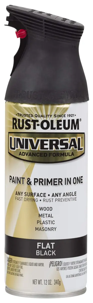 Rust-Oleum Universal Flat Black All Surface Spray Paint - 12 oz (1 Can) - main product image