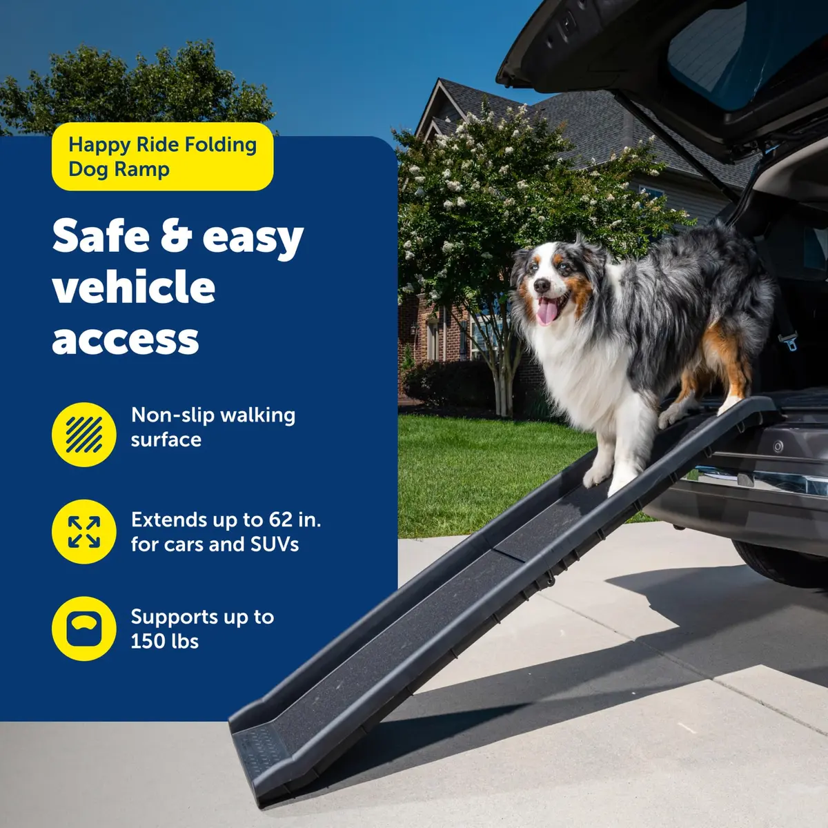 PetSafe Folding Dog Ramp Supports 150 lbs | Portable, Foldable, High-Traction - view 3