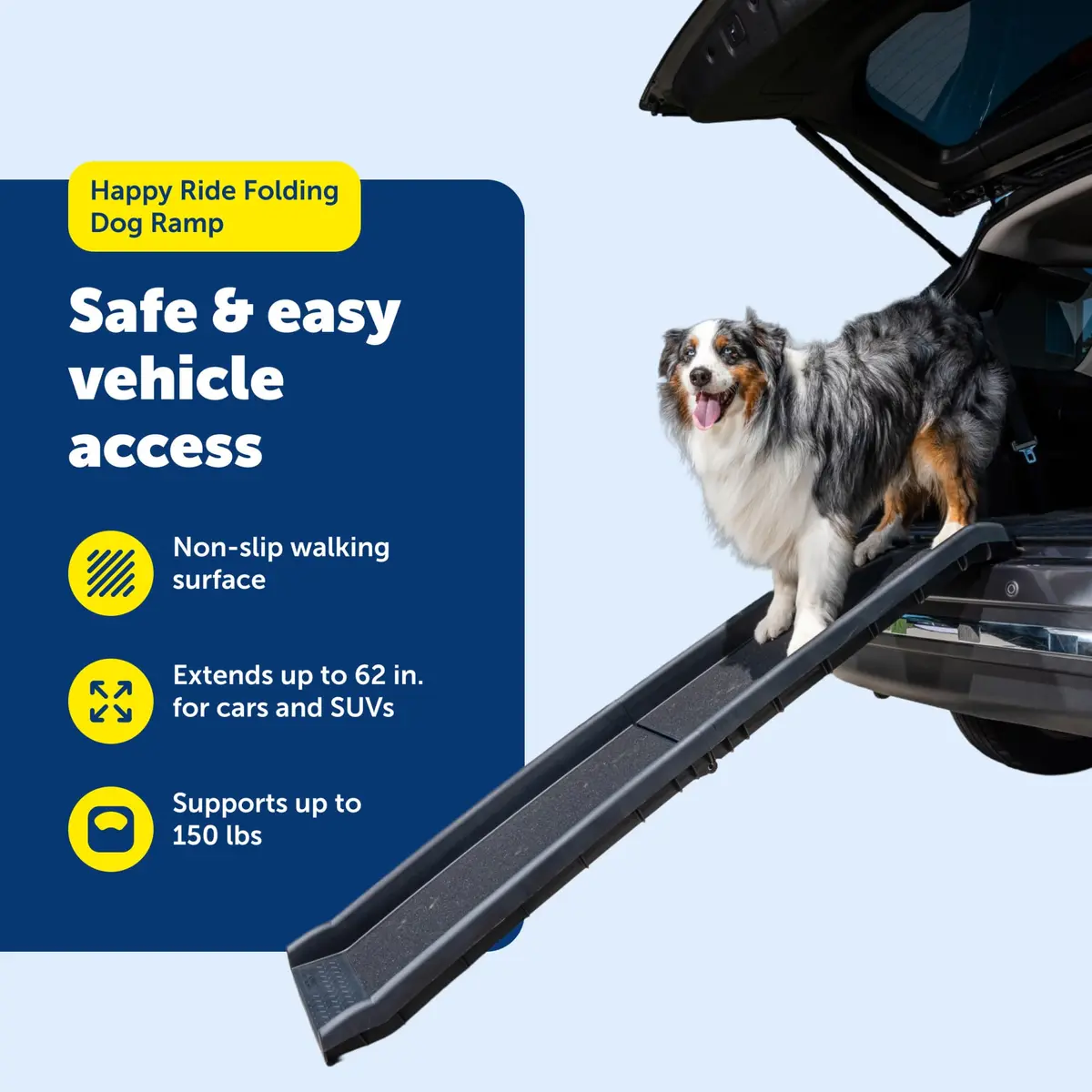 PetSafe Folding Dog Ramp Supports 150 lbs | Portable, Foldable, High-Traction - view 4