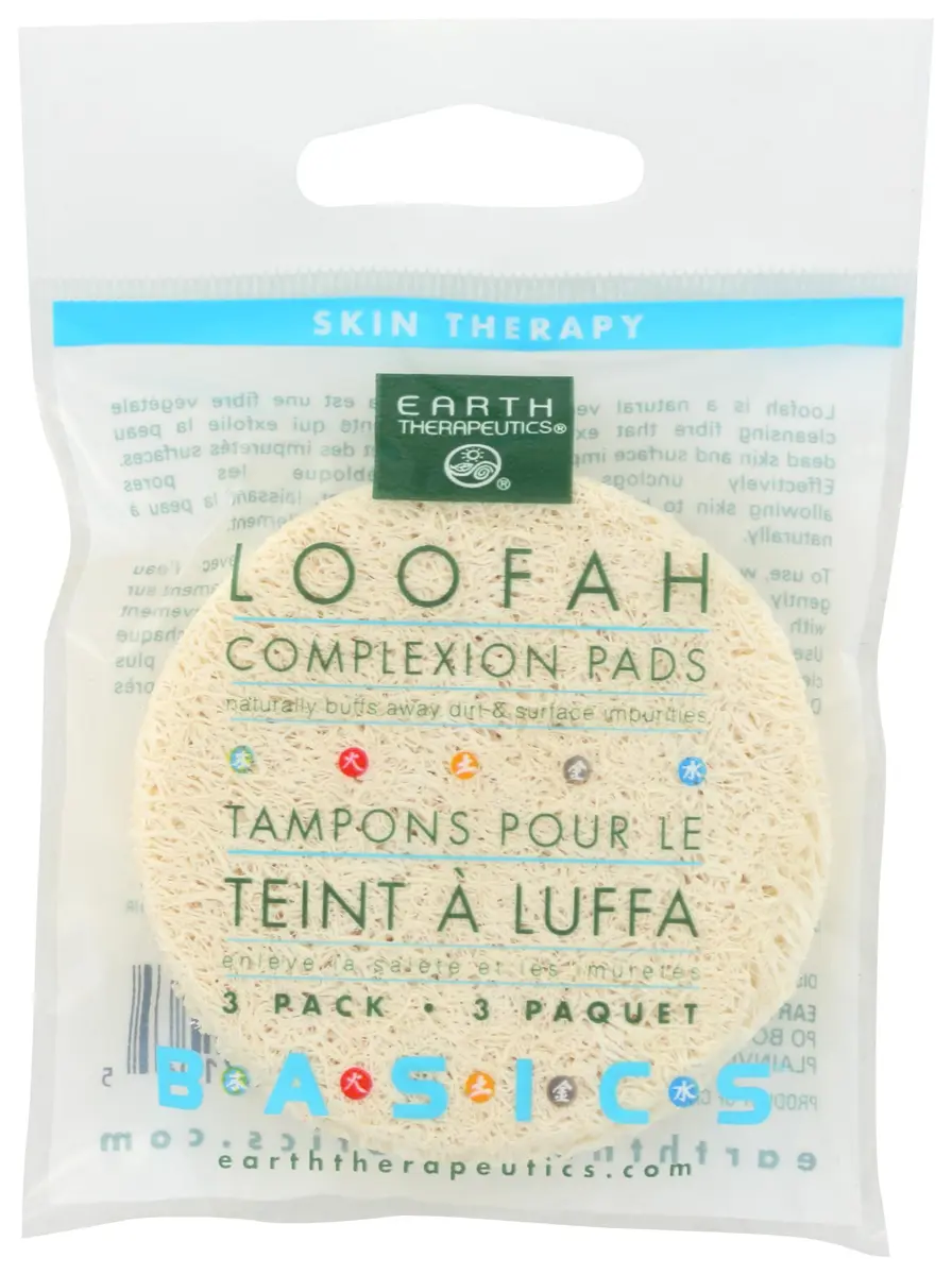 Earth Therapeutics Complexion Pads Loofah | Natural Exfoliation for Face & Body (70-120 chars) - main product image