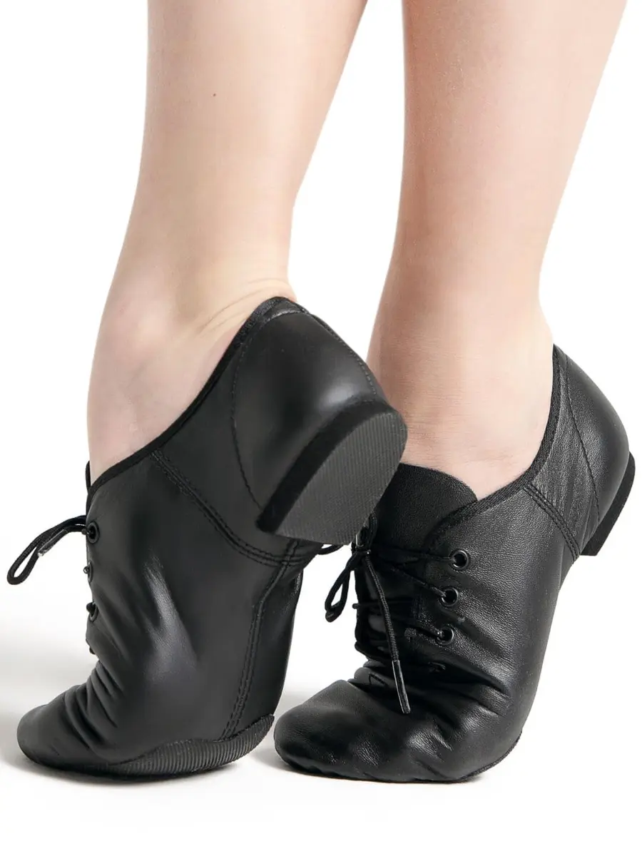 Capezio Women's E Series Jazz Oxford 6 W US | Leather Ballet Dance Shoe for Beginners & Pros - view 2
