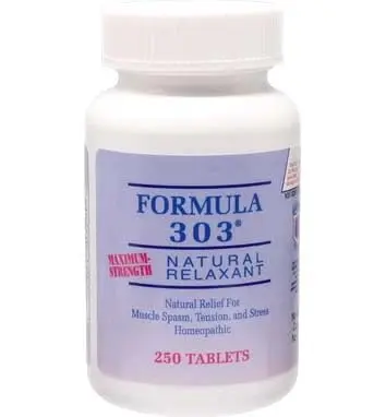 Dee Cee Laboratories Formula 303 Maximum Strength All-Natural Relaxant Tablets, 250 Tablets | Natural Relief for Muscles & Stress - main product image