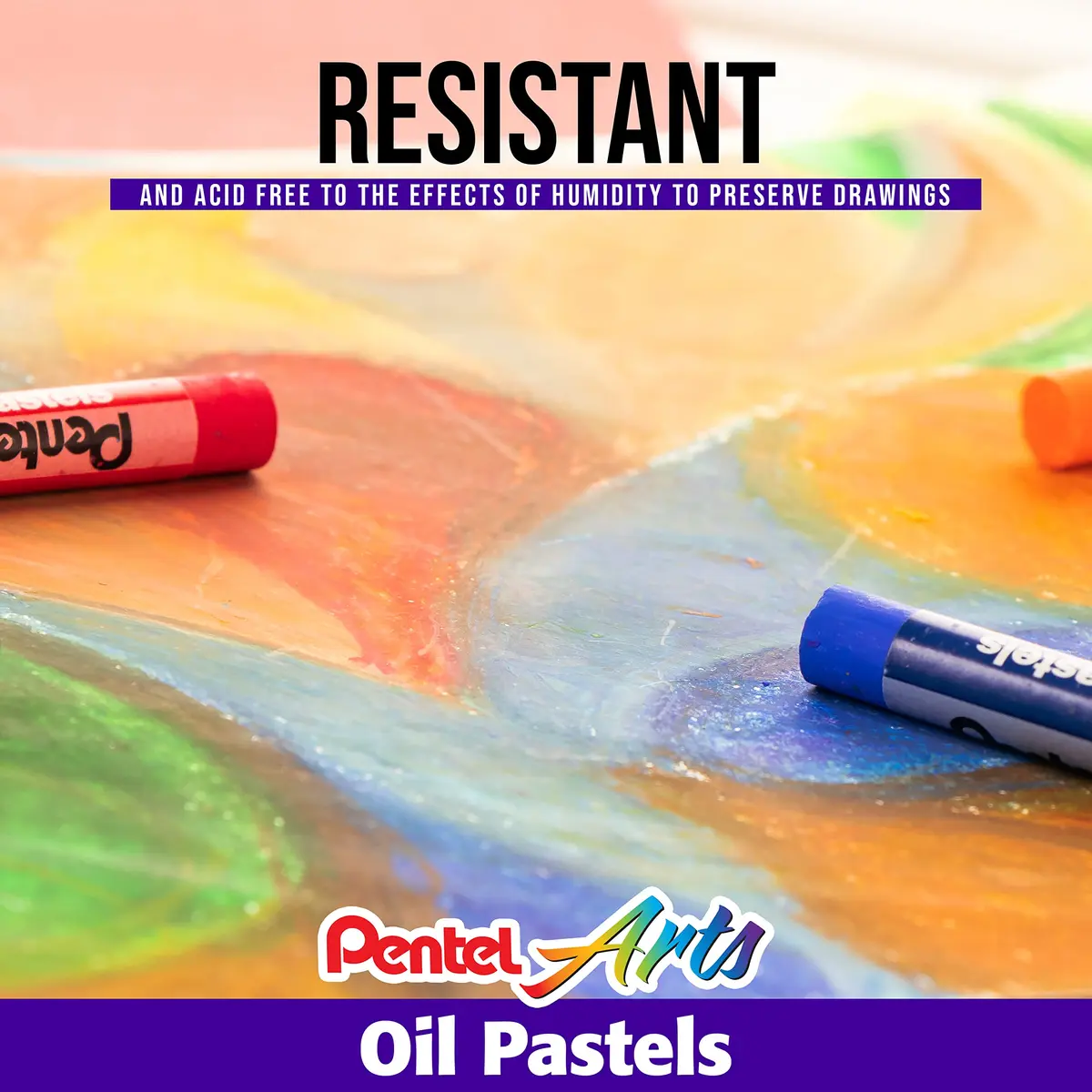 Pentel Arts Oil Pastel Set, Assorted Colors, Set of 36 | Blendable Artist Quality - view 5