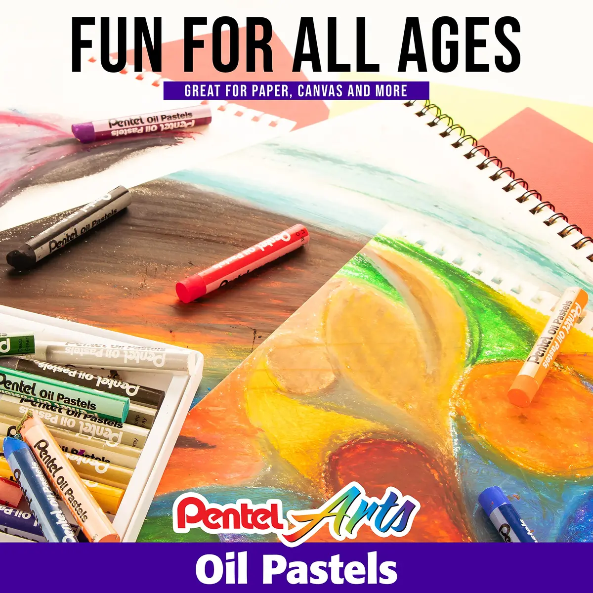Pentel Arts Oil Pastel Set, Assorted Colors, Set of 36 | Blendable Artist Quality - view 4