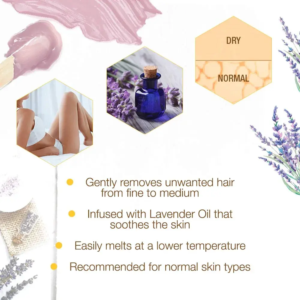 GiGi Lavender Crème Wax for Sensitive Skin, Face & Body 397g (14 oz) | Soft Wax for Fine to Medium Hair Removal - view 2