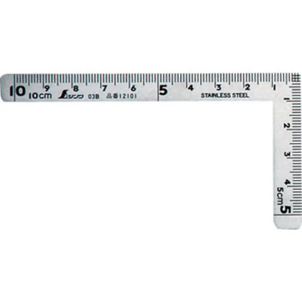 Shinwa Sokutei Curb Scale, Small, 10cm (3.9") Stainless Steel Ruler | Precision Measuring Tool - main product image