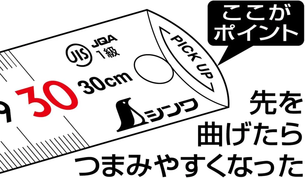 Shinwa Sokutei 13134 Pickup Scale 30 cm (11.8 inches) JIS1 Class Stainless Steel Ruler | High Readout Accuracy - view 4