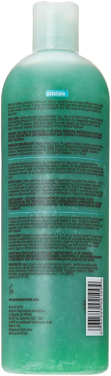 Gena Pedi Scrub Gel 16 Fl Oz | Deep Exfoliating Foot & Hand Care - view 2