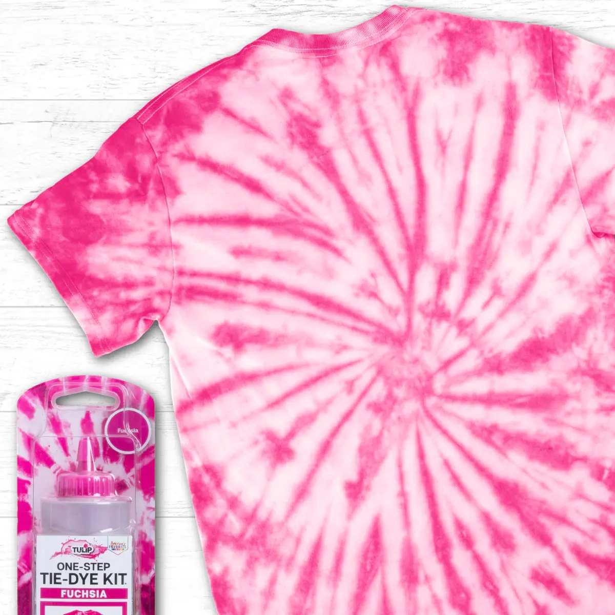 Tulip One-Step Tie-Dye Kit Fuchsia Liquid Fabric Dye 120ml (4 fl oz) | Vibrant Colors for Cotton, Rayon, Silk, Wool - view 3