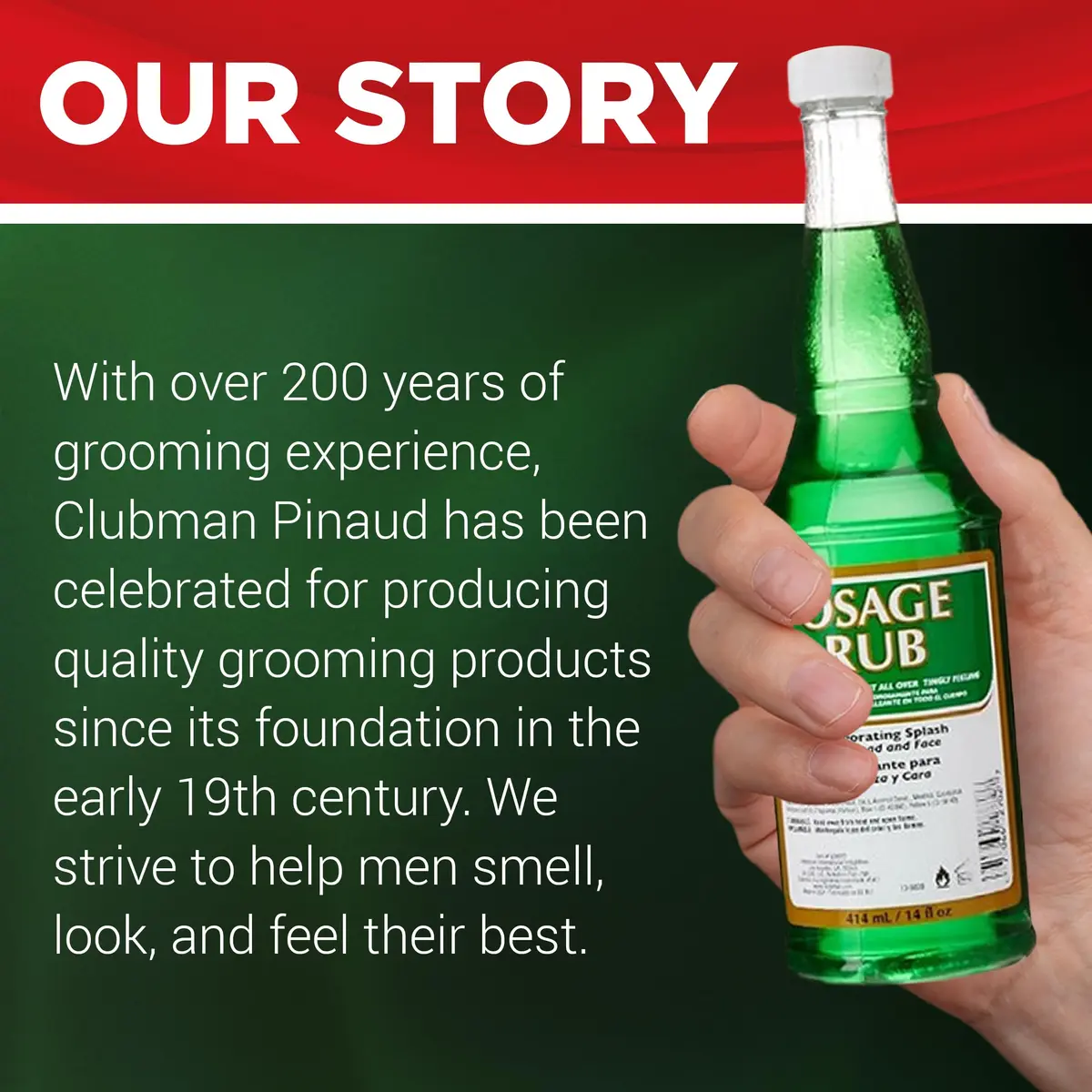 Clubman Jeris Osage Rub Hair Tonic for Men 414ml (14 fl oz) | Refreshing Scalp Treatment with Menthol & Eucalyptus - view 6