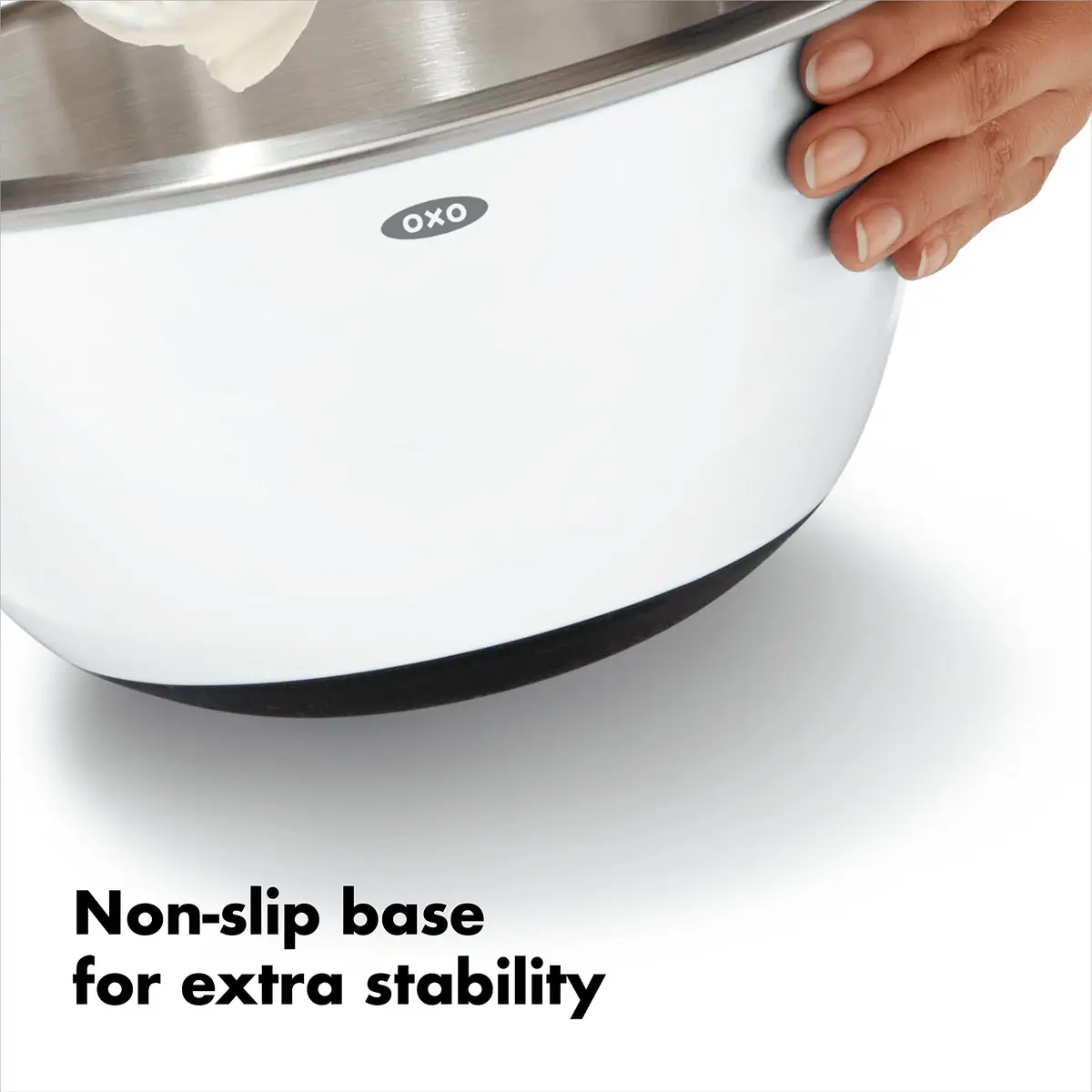 OXO Good Grips Stainless Steel Mixing Bowl Set - 3-Piece, 1.9L (1.5qt) / 2.8L (3qt) / 4.7L (5qt) | Nesting Bowls for Baking & Cooking - view 5