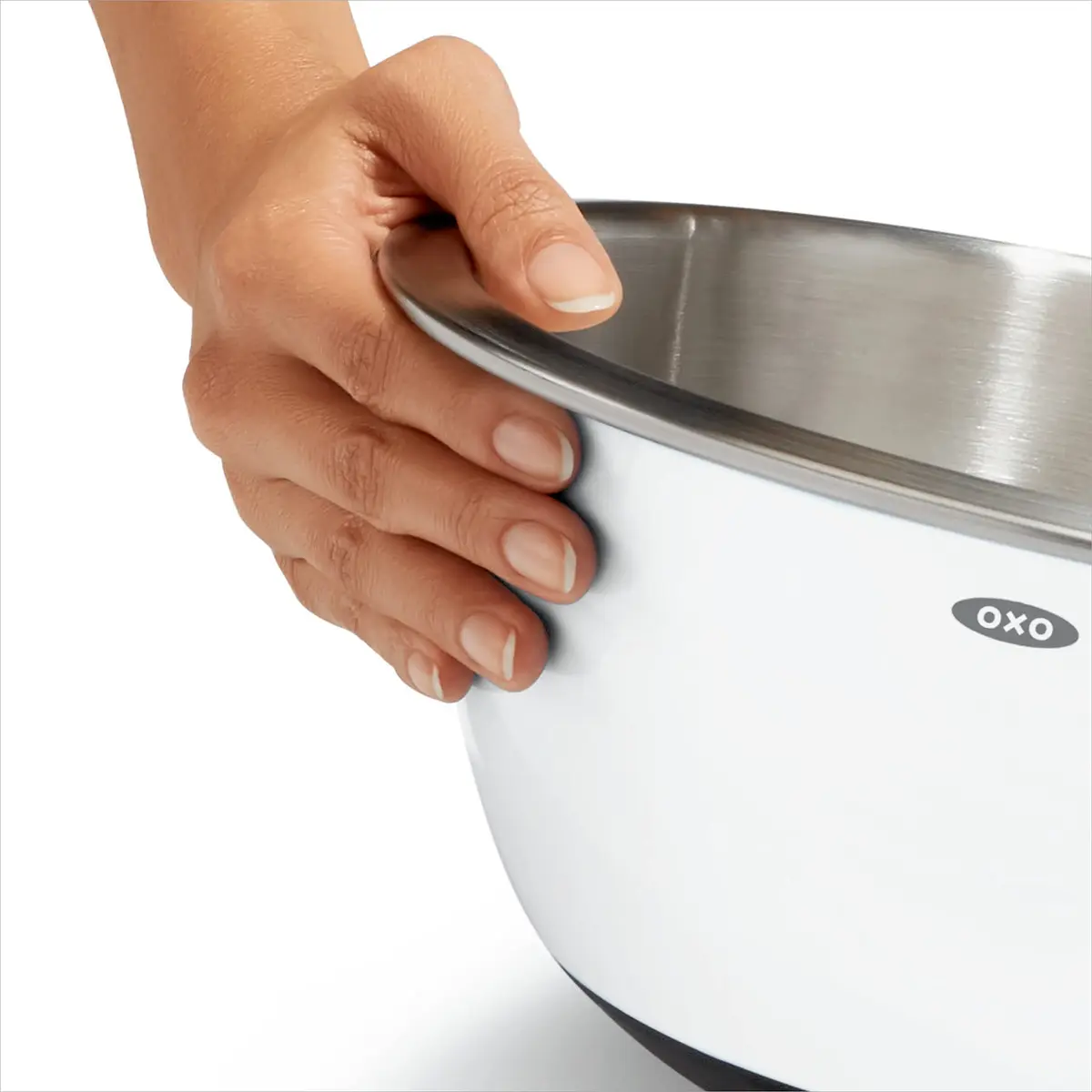 OXO Good Grips Stainless Steel Mixing Bowl Set - 3-Piece, 1.9L (1.5qt) / 2.8L (3qt) / 4.7L (5qt) | Nesting Bowls for Baking & Cooking - view 8